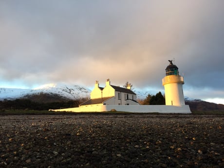  Point Lighthouse and Lodge in winter